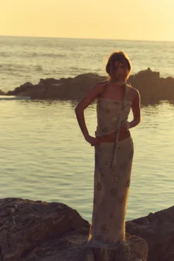 Discount TOP TUL FOULARD ABALORIOS Mujer Tops / Bodies