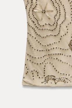 Discount TOP TUL FOULARD ABALORIOS Mujer Tops / Bodies