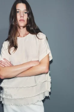 Online TOP VOLANTES DESFLECADOS ZW COLLECTION Mujer Tops / Bodies