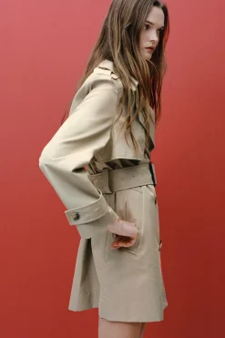 Discount TRENCH CINTURÓN WATER REPELLENT ZW COLLECTION Mujer Abrigos / Anoraks