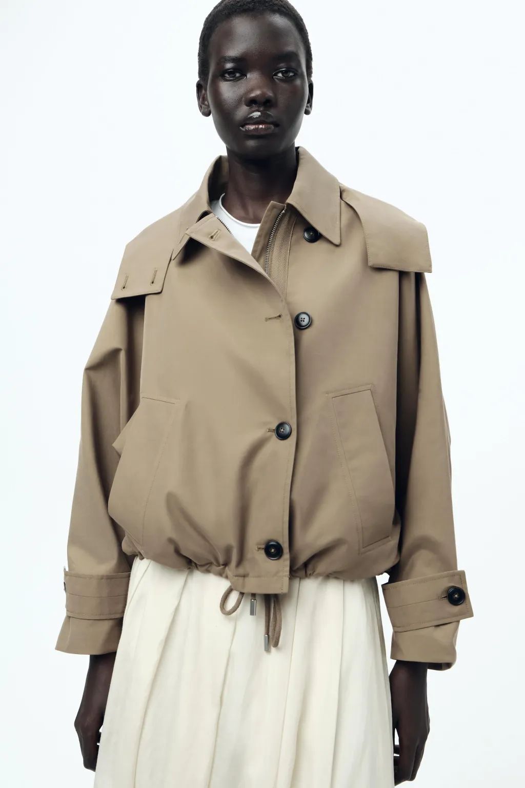 Best TRENCH CORTO CAPUCHA ZW COLLECTION Mujer Abrigos / Anoraks|Chaquetas / Cazadoras