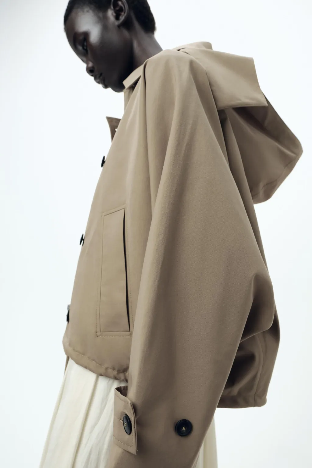 Best TRENCH CORTO CAPUCHA ZW COLLECTION Mujer Abrigos / Anoraks|Chaquetas / Cazadoras