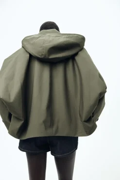 New TRENCH CORTO CAPUCHA ZW COLLECTION Mujer Abrigos / Anoraks|Chaquetas / Cazadoras