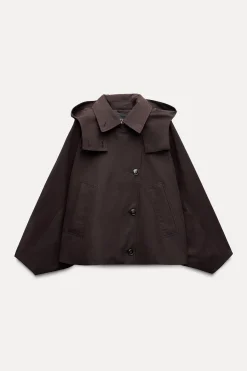 Clearance TRENCH CORTO CAPUCHA ZW COLLECTION Mujer Abrigos / Anoraks|Chaquetas / Cazadoras