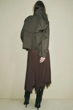 Outlet TRENCH CROP WATER REPELLENT ZW COLLECTION Mujer Abrigos / Anoraks|Chaquetas / Cazadoras