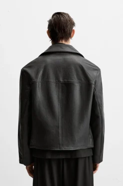 Fashion TRENCH CROPPED FIT PIEL Hombre Piel