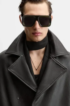 Fashion TRENCH CROPPED FIT PIEL Hombre Piel