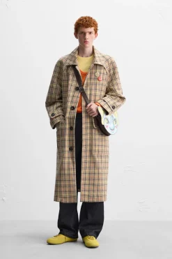 Clearance TRENCH CUADROS X HARRY LAMBERT Hombre Cazadoras|Abrigos / Gabardinas