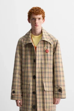 Clearance TRENCH CUADROS X HARRY LAMBERT Hombre Cazadoras|Abrigos / Gabardinas