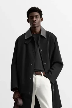 Clearance TRENCH CUELLO PIEL LIMITED EDITION Hombre Cazadoras|Abrigos / Gabardinas