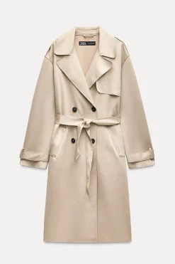 Online TRENCH EFECTO ANTE Mujer Abrigos / Anoraks