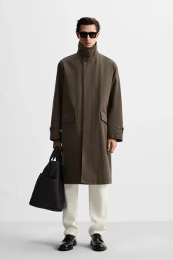 Outlet TRENCH EFECTO ENCERADO Hombre Cazadoras|Abrigos / Gabardinas