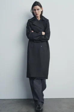 Clearance TRENCH OVERSIZE ZW COLLECTION Mujer Abrigos / Anoraks