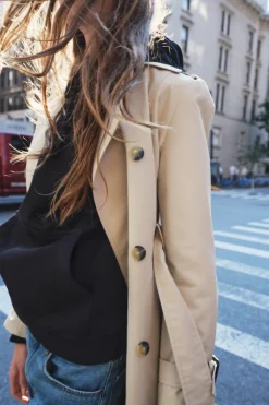 Outlet TRENCH SLIM WATER REPELLENT ZW COLLECTION Mujer Abrigos / Anoraks