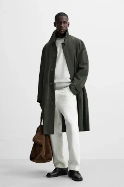 Sale TRENCH TÉCNICO RELAXED FIT Hombre Cazadoras|Abrigos / Gabardinas