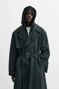 Outlet TRENCH TÉCNICO RELAXED FIT Hombre Cazadoras|Abrigos / Gabardinas