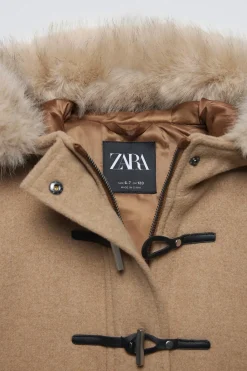 Niños ZARA 6 - 14 Años·Abrigos<TRENKA CON LANA ALAMARES