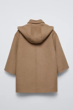 Niños ZARA 6 - 14 Años·Abrigos<TRENKA CON LANA CAPUCHA