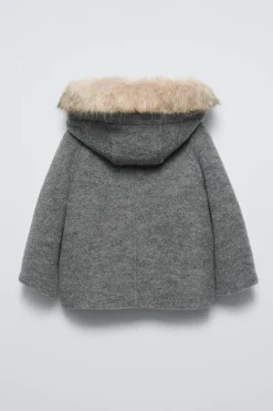 Niños ZARA 6 - 18 Meses·Abrigos / Buzos<TRENKA LANA CAPUCHA