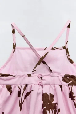 Niños ZARA 6 - 18 Meses·Vestidos / Monos<VESTIDO ACOLCHADO FLORES