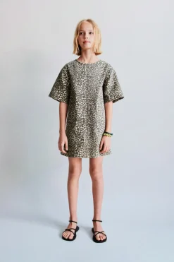 Niños ZARA 6 - 14 Años·Vestidos / Monos<VESTIDO ANIMAL PRINT