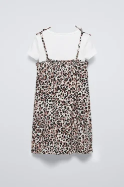 Niños ZARA 6 - 14 Años·Vestidos / Monos<VESTIDO ANIMAL PRINT COMBINADO CAMISETA
