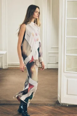 Sale VESTIDO ASIMÉTRICO ESTAMPADO ZW COLLECTION Mujer Vestidos