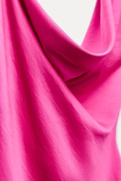 Best VESTIDO ASIMÉTRICO SATINADO Mujer Vestidos