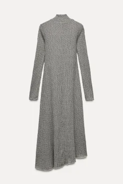 New VESTIDO ASIMÉTRICO TEXTURA Mujer Vestidos