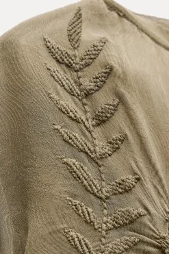 Discount VESTIDO BORDADO JACQUARD ZW COLLECTION Mujer Vestidos