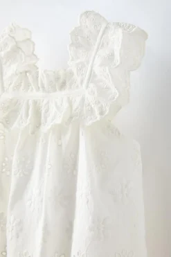 Niños ZARA 1½ - 6 Años·Vestidos / Petos|6 - 18 Meses·Vestidos / Monos<VESTIDO BORDADO VOLANTES