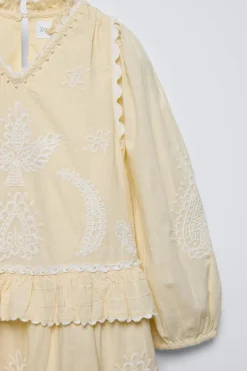 Niños ZARA 6 - 14 Años·Vestidos / Monos<VESTIDO BORDADOS