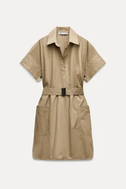 Outlet VESTIDO CAMISERO CINTURÓN ZW COLLECTION Mujer Vestidos