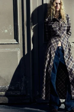 Online VESTIDO CAMISERO CUADROS Mujer Vestidos