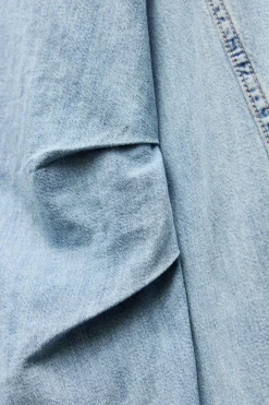 New VESTIDO CAMISERO DENIM TRF Mujer Vestidos