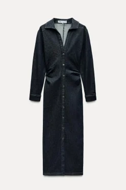 Clearance VESTIDO CAMISERO EFECTO DENIM Mujer Vestidos