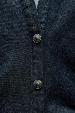 Clearance VESTIDO CAMISERO EFECTO DENIM Mujer Vestidos