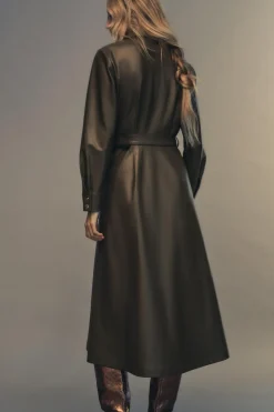 Best VESTIDO CAMISERO EFECTO PIEL Mujer Vestidos