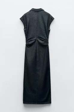 Clearance VESTIDO CAMISERO ENTALLADO MIDI Mujer Vestidos