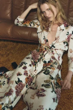 New VESTIDO CAMISERO LINO 100% ZW COLLECTION Mujer Vestidos