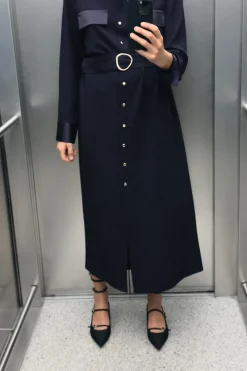 Best VESTIDO CAMISERO MIDI Mujer Vestidos