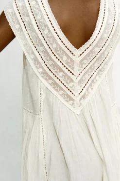 Outlet VESTIDO CAMISÓN BORDADOS Mujer Vestidos