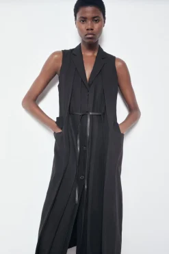 Best VESTIDO CHALECO CINTURÓN ZW COLLECTION Mujer Vestidos