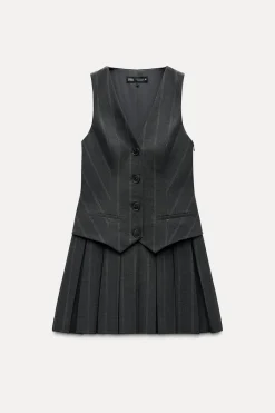 Clearance VESTIDO CHALECO RAYAS TABLAS Mujer Vestidos