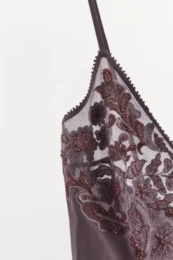 Discount VESTIDO COMBINADO BORDADOS ABALORIOS Mujer Vestidos|Lenceria