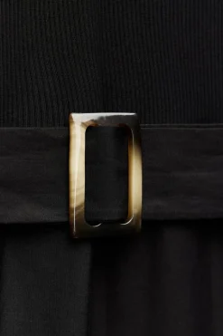 Online VESTIDO COMBINADO CINTURÓN Mujer Vestidos