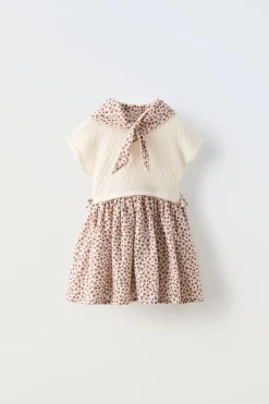 Niños ZARA 1½ - 6 Años·Vestidos / Petos|6 - 18 Meses·Vestidos / Monos<VESTIDO COMBINADO CON BANDANA ANIMAL PRINT