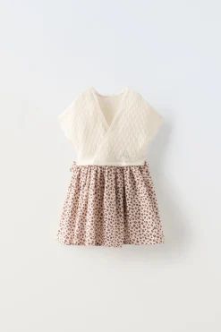 Niños ZARA 1½ - 6 Años·Vestidos / Petos|6 - 18 Meses·Vestidos / Monos<VESTIDO COMBINADO CON BANDANA ANIMAL PRINT