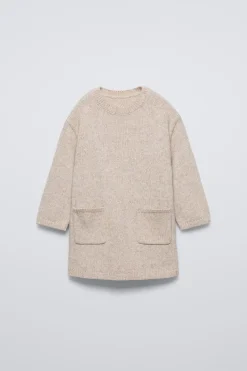 Niños ZARA 1½ - 6 Años·Vestidos / Petos|1½ - 6 Años·Punto<VESTIDO COMBINADO CON PAÑOLETA CUADROS