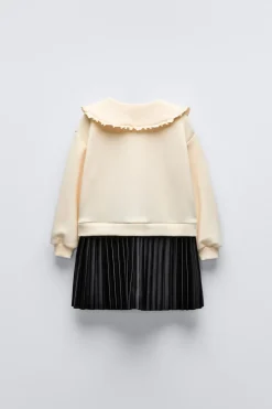 Niños ZARA 1½ - 6 Años·Vestidos / Petos|6 - 18 Meses·Vestidos / Monos<VESTIDO COMBINADO CUELLO